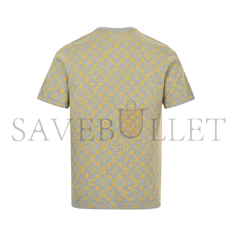 LOUIS VUITTON MONOGRAM GLOW LOGO KNIT SHORT-SLEEVE T-SHIRT 1AHVPC